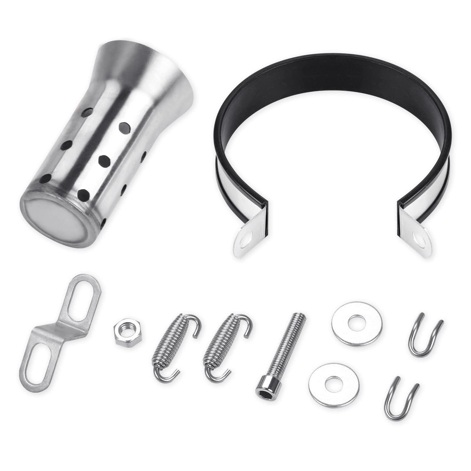 38mm 51mm Universal Motorcycle Golden Muffler Exhaust Stainless Steel Slip on Exhaust Pipe 1.5" 2" for Dirt Bike Street Bike Scooter ATV