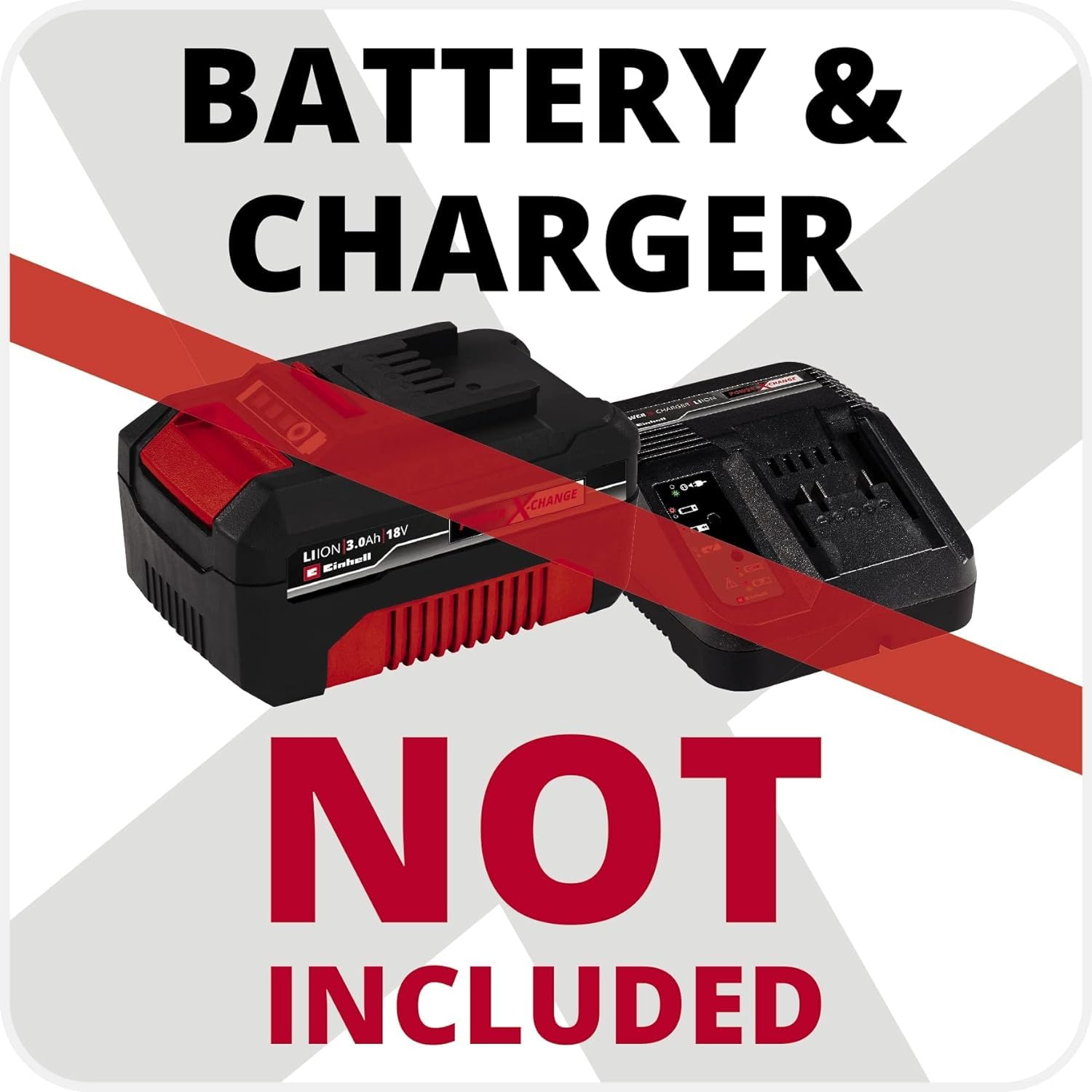 Einhell Power X-Change 36/43 Cordless Lawnmower With Battery (x2) and Charger (x2) - 36V, 43cm Cutting Width, 63L Grass Box, 6 Cutting Heights, Mulching - GE-CM 43 Li M Battery Lawn Mower Red / Black