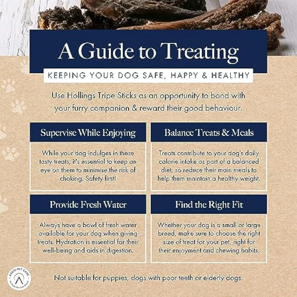 Hollings Tripe Sticks Dog Treats, 100% Natural Air Dried Chews for Adult Dogs, Grain Free & High in Protein (2.5kg)