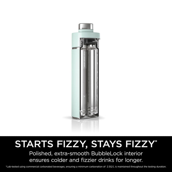 Ninja Thirsti Water Bottle and Flask 709 ML With Leak-Proof Lid, Designed For Carbonated, Hot & Cold Drinks, Ideal For Travel & Sports, Triple Insulated, Stainless Steel Bottle, Black, DW2401EUUKBK