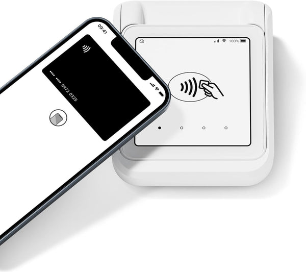 SumUp Solo & Printer Bundle – Contactless Credit Card Payment Card Reader with Charging Station & Printer for Receipts. Full touch-screen interface with free SIM card and unlimited mobile data