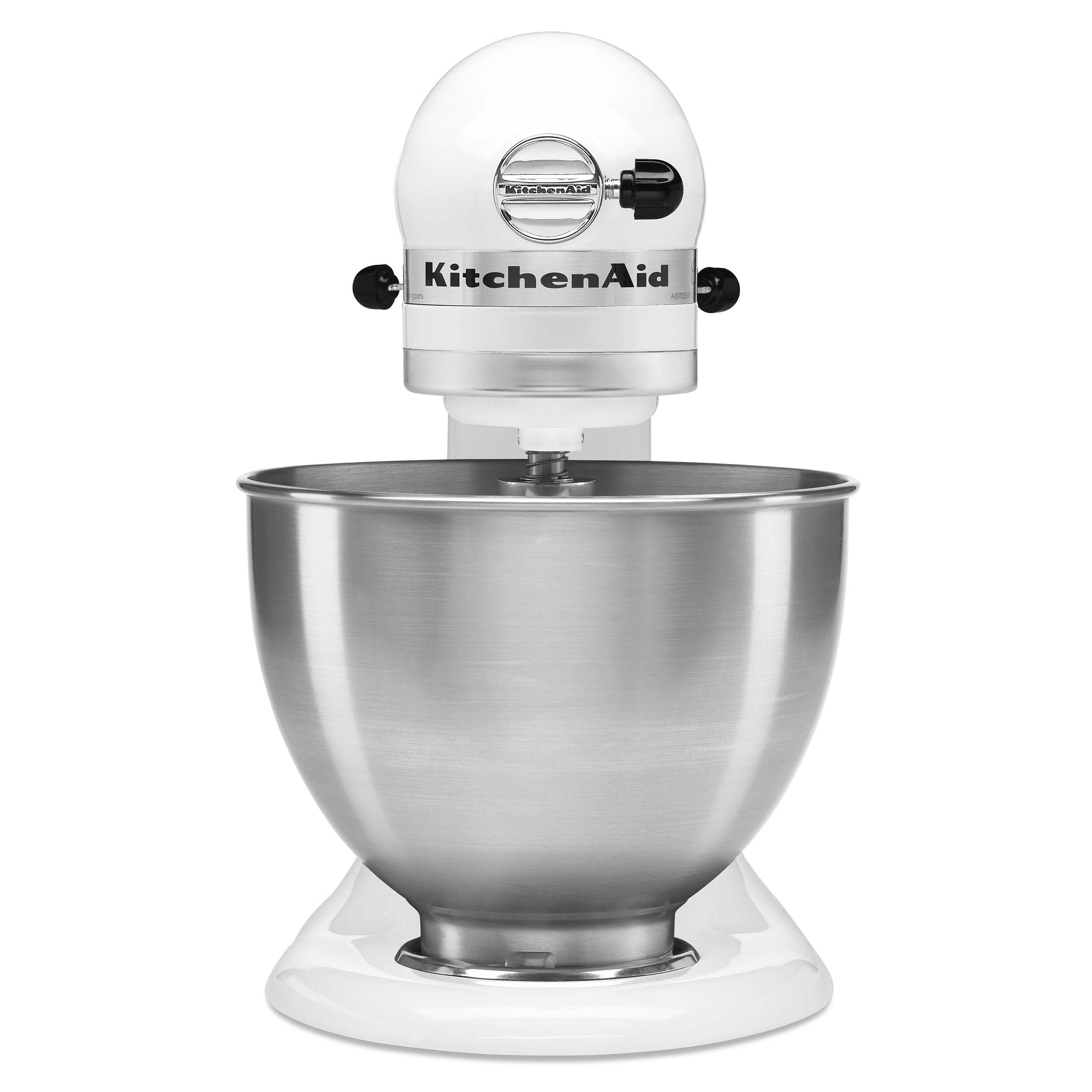 KitchenAid K45 Classic Tilt-Head 275 W Stand Mixer 4.3 Litre, White, Ten Speed 58-220 rpm, Cake Mixer with Bowl - Includes Whisk, Beater and Dough Hook - 5K45SSBWH, J400