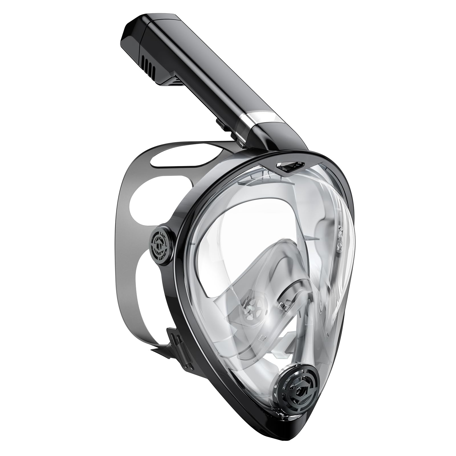KUYOU Full Face Snorkel Mask, Snorkeling Gear for Adults Teens with Latest Dry Top Breathing System, Foldable 180°Panoramic View Snorkeling Mask Adult, Anti-Fog & Anti-Leak