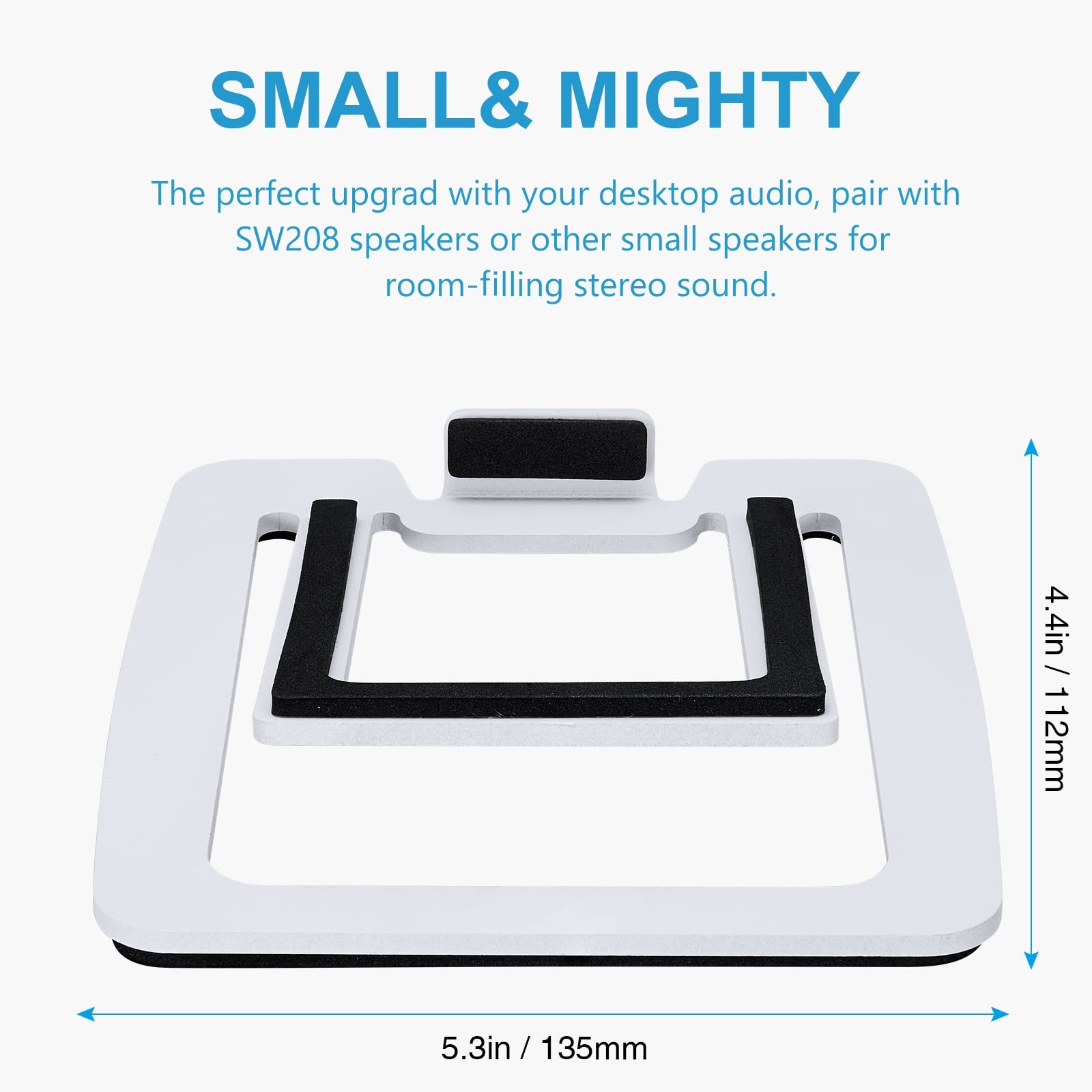 Sanyun SW208 3" Active Bluetooth 5.0 Bookshelf Speakers - 60W Carbon Fiber Speaker Unit - Built-in 24bit DAC - Dynamic 3D Surround Sound - 2.0 Computer PC Monitor Gaming Speakers (Pair, Black)