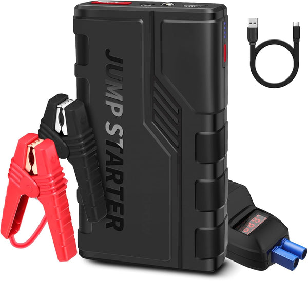 Jump Starter Power Pack, 1500A Car Battery Booster Jump Start er for 12V Vehicle, Car Jump Starter Power Bank with LED, and Jump Leads for Up to 7.0L Gas and 5.5L Diesel Engines