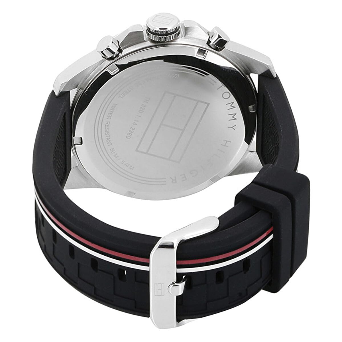 Tommy Hilfiger Analogue Multifunction Quartz Watch for Men with Silicone, Stainless Steel or Leather Bracelet, Day & Date Sub-Dials, 5ATM Water Resistant