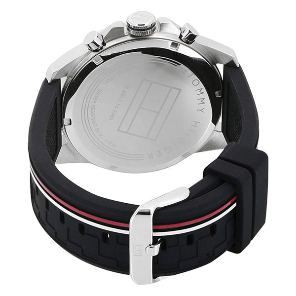 Tommy Hilfiger Analogue Multifunction Quartz Watch for Men with Silicone, Stainless Steel or Leather Bracelet, Day & Date Sub-Dials, 5ATM Water Resistant