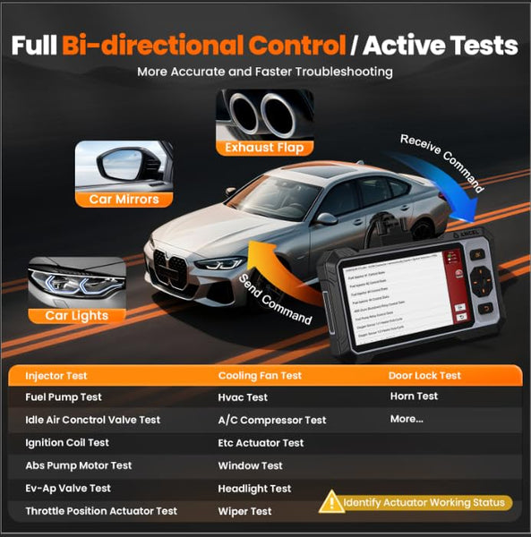 ANCEL FX6000 Bidirectional OBD2 Scanner, Car Diagnostic Tool for ABS/SRS/Transmission/Enigne,Diagnostic Machine for All Cars,Car Diagnostic Scanner with 10+ Active Test & 7 Reset Services,CANFD&DOIP
