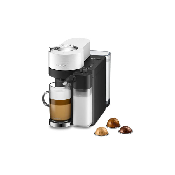 Nespresso Vertuo Lattissima Coffee Machine by De'Longhi for Vertuo Coffee Pods, Latte, Cappuccino, Integrated Milk Frother, Starter Capsule Set Included, ENV300.B, Black