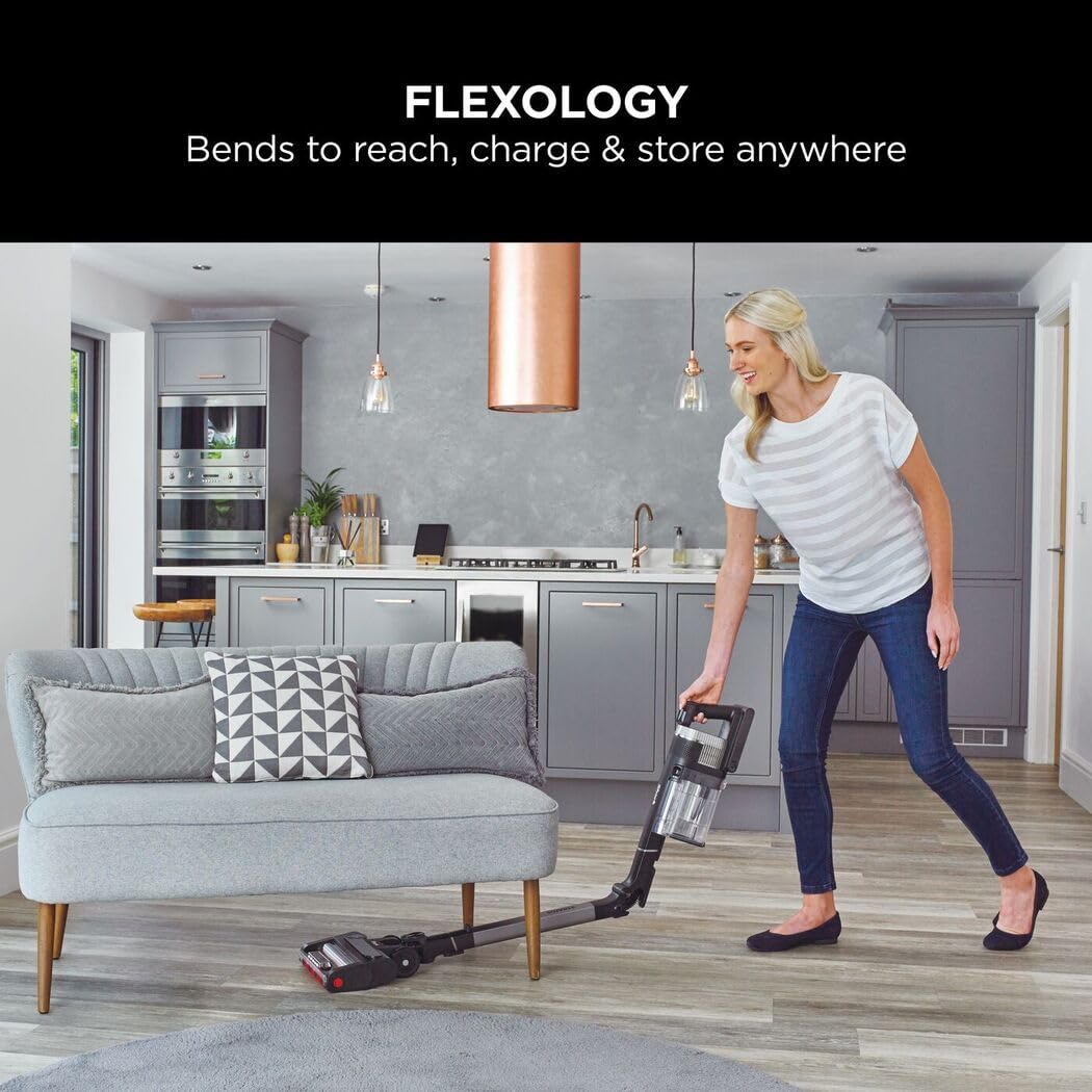 Shark Stratos Cordless Stick Vacuum Cleaner with Anti Hair Wrap Plus, Clean Sense IQ & Anti-Odour Technology, 60 Mins Run-Time, Removable Battery, Charcoal/Rose Gold IZ400UK