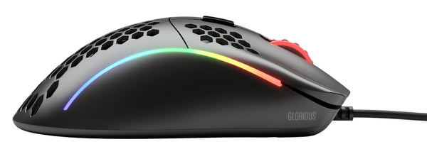Glorious Gaming Model D Wired Gaming Mouse - 68g Superlight Honeycomb Design, RGB, Ergonomic, Pixart 3360 Sensor, Omron Switches, PTFE Feet, 6 Buttons - Matte Black