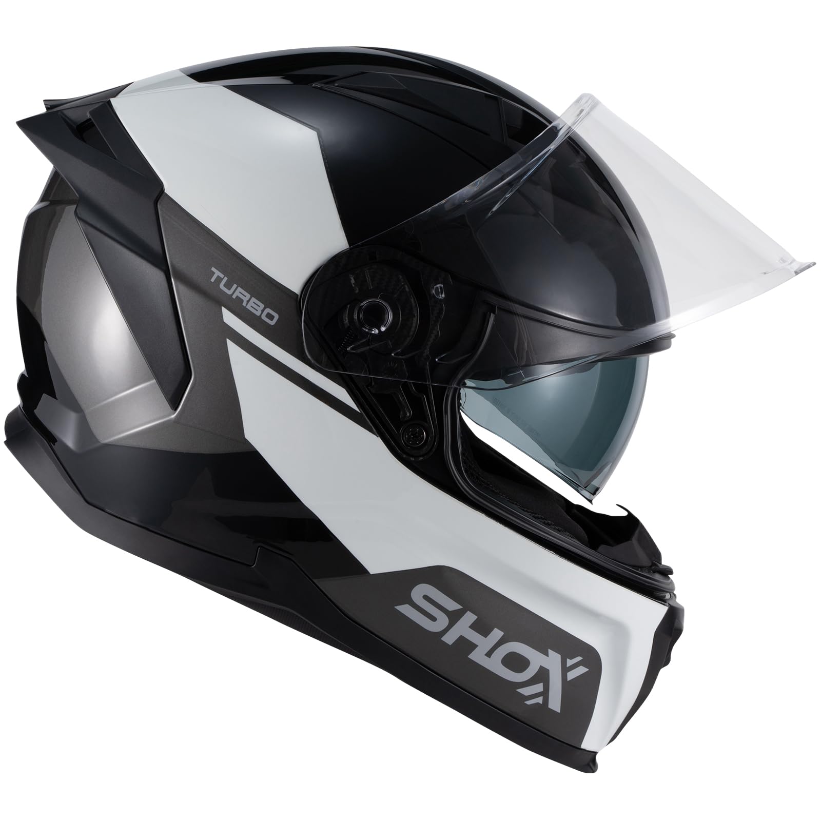 Shox Rapid Turbo Motorcycle Helmet ECE 22.06 Approved Unisex Full Face Street Motorbike Protective Crash Lid for Sport Touring and Road Bike Riding