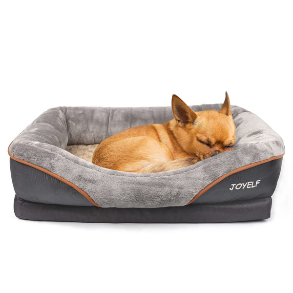 JOYELF Large Memory Foam Dog Bed, Orthopedic Dog Bed & Sofa with Removable Washable Cover and Squeaker Toys as Gift