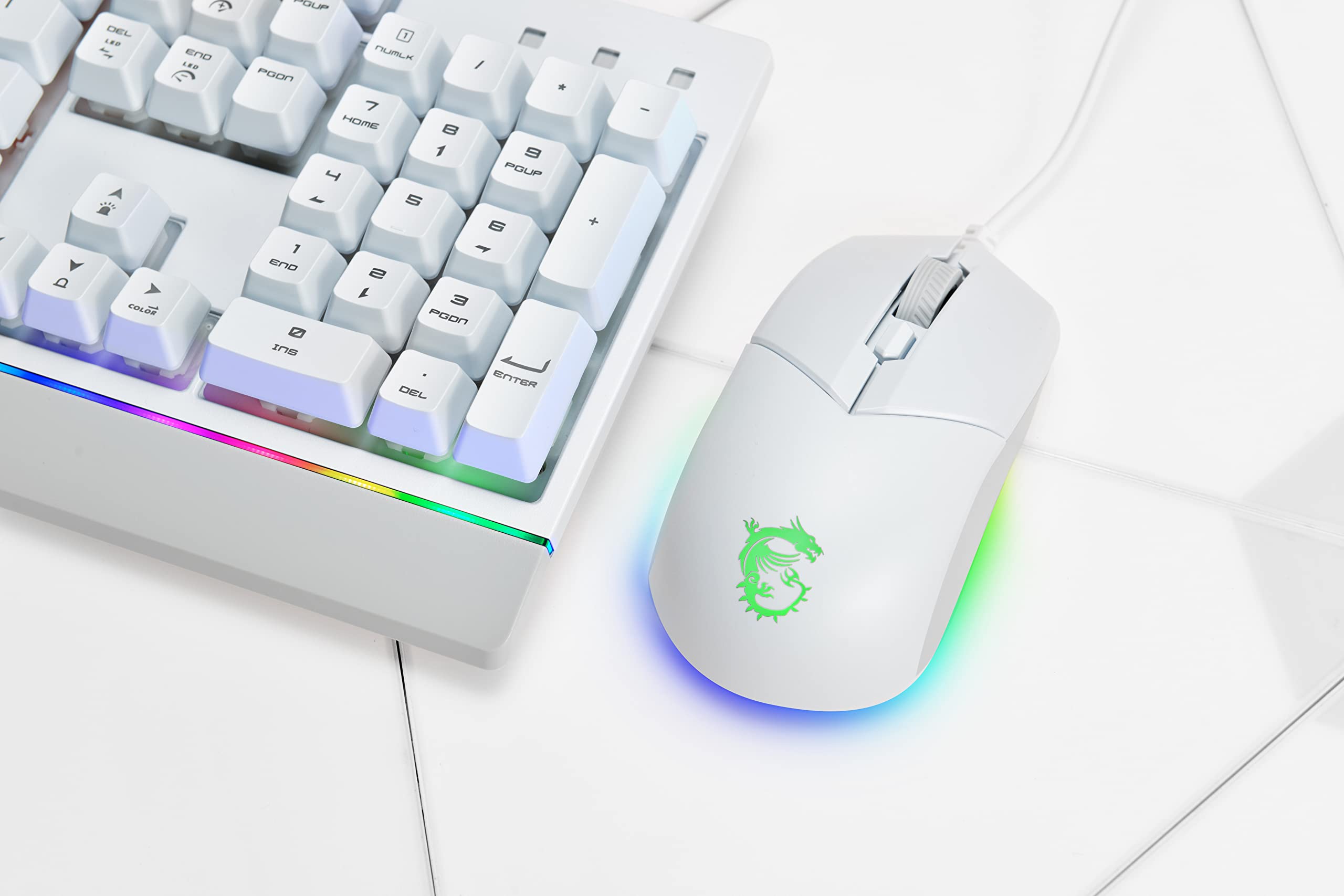 MSI Vigor GK71 Sonic Mechanical Gaming Keyboard (UK Layout) - MSI Sonic Red Switches (Linear), Ergonomic Keycaps, Anti-slip Base, Per-key RGB Mystic Light, USB 2.0 - Full-Sized