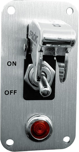 Simoni Racing ISR/3X-L Universal Switch Chrome Panel, White Cromo