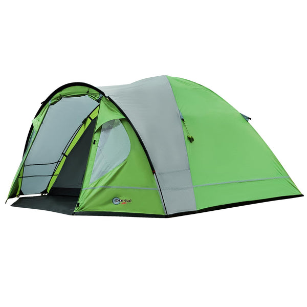 Portal 3-4 Man Tent with Porch, Camping Tent for 3 to 4 Persons with Sewn-in Groundsheet, 4000mm Waterproof Family Tent with Bedroom, Lightweight Dome Tent for Outdoor Garden Backpacking Hiking