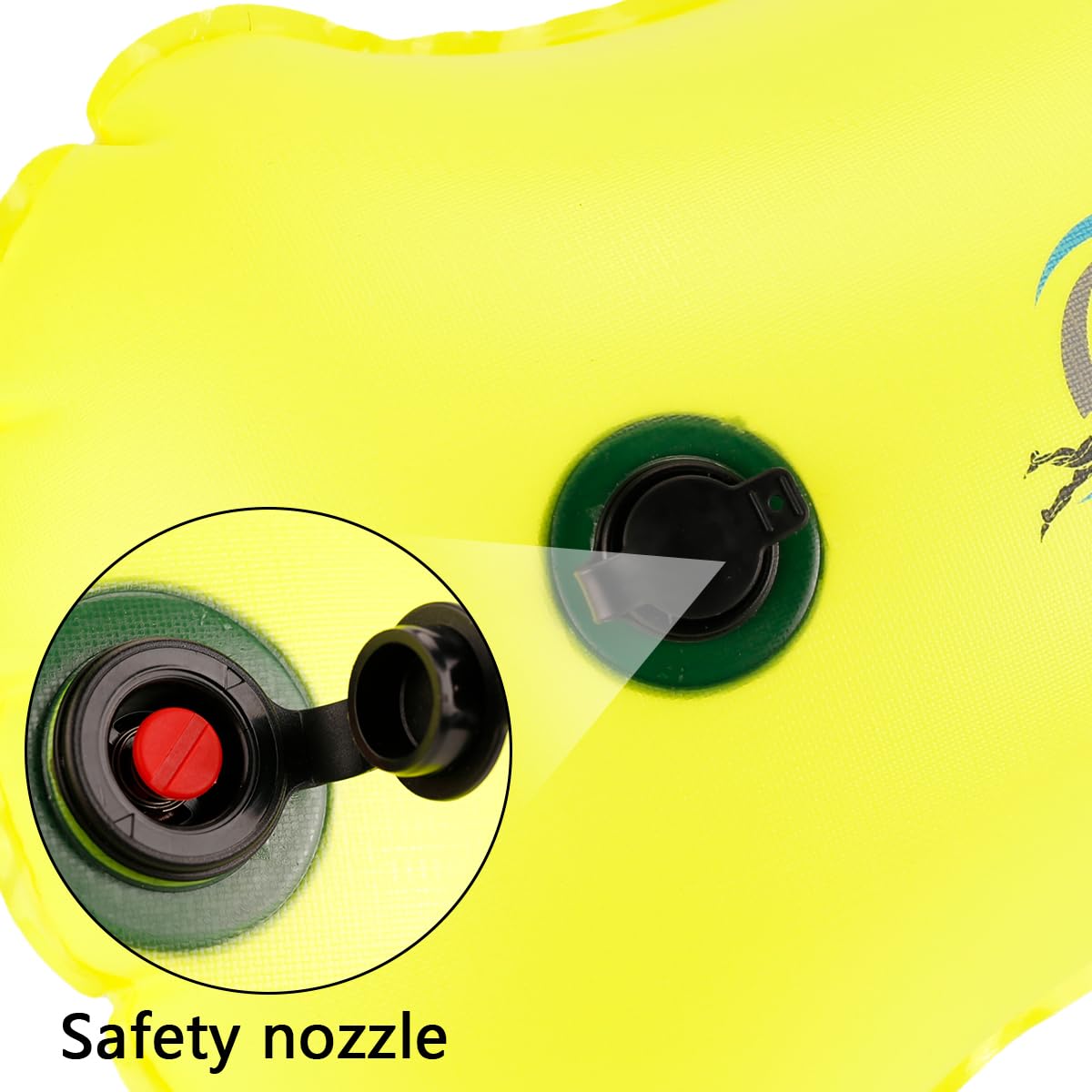 WholeFire 20L Swim Buoy Waterproof Inflatable Dry Bag Swim Safety Float for Water Sports, Open Water Swimmers, Triathletes, Kayakers and Snorkelers