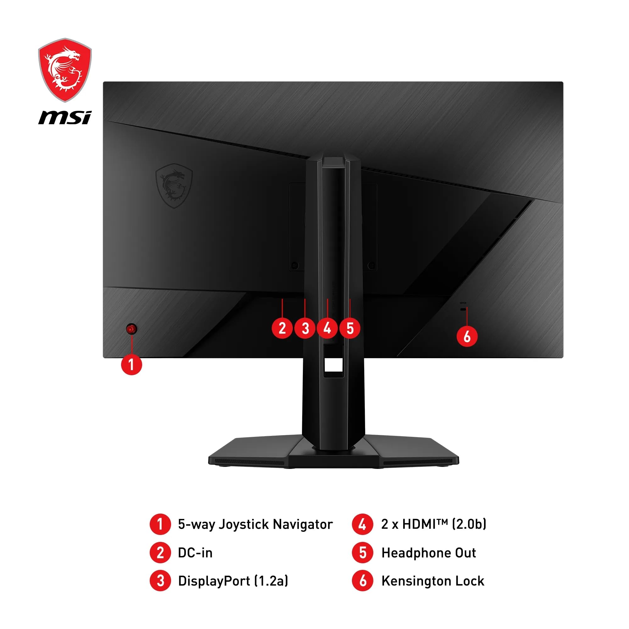 MSI G274F 27 Inch FHD Gaming Monitor - 1920 x 1080 Rapid IPS Panel, 180 Hz / 1ms, 134% sRGB Colour Gamut / G-SYNC Compatible- DP 1.2a, HDMI2.0 CEC