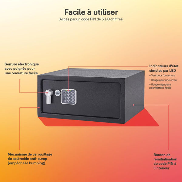 Yale - Electronic Alarmed Safe Laptop - Standard Security - YLC/200/DB2