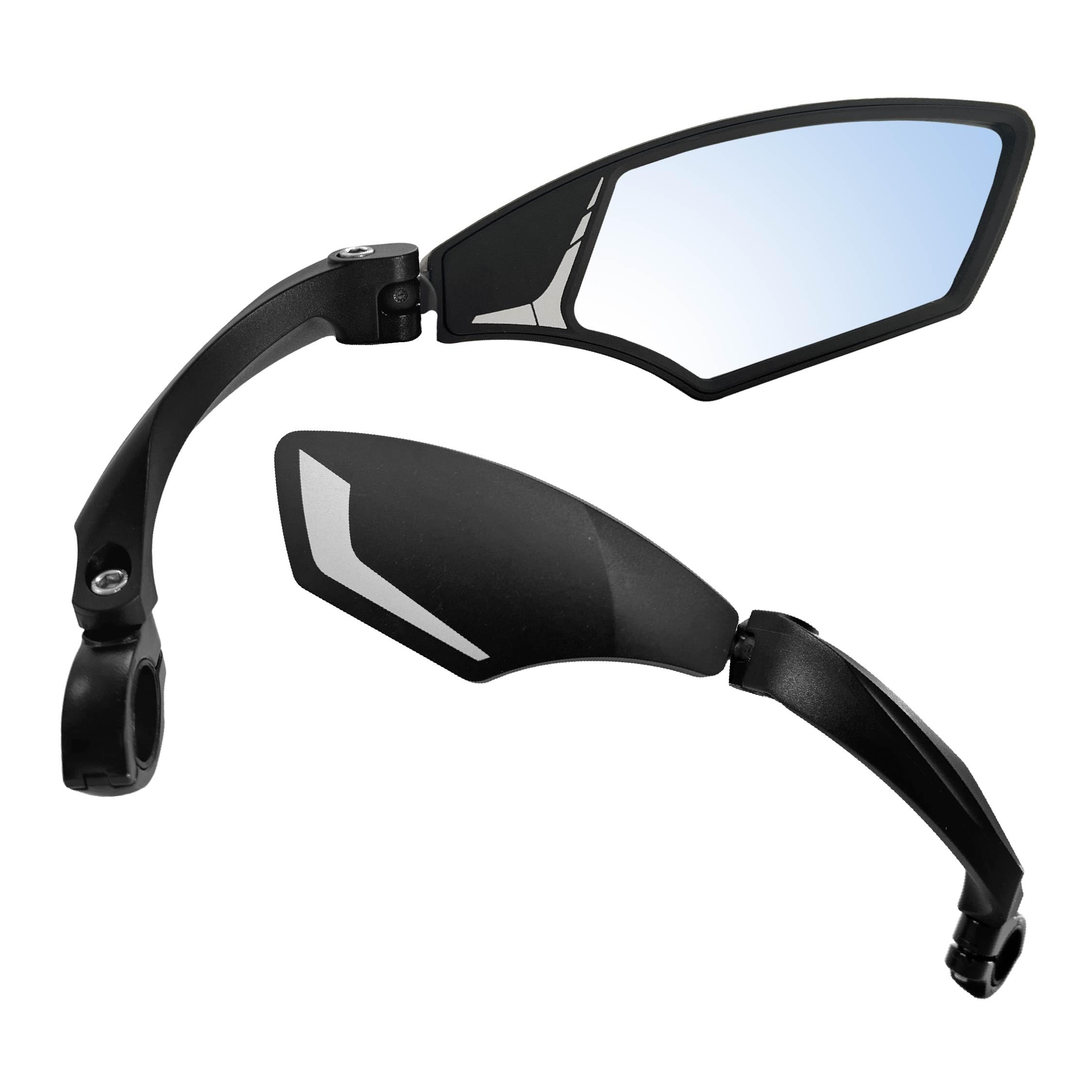 Hafny NEW Handlebar Bike Mirror, HD,Blast-resistant, E-bike Mirror, Glass Lens, HF-MR095 (Anti-glare Blue Right)