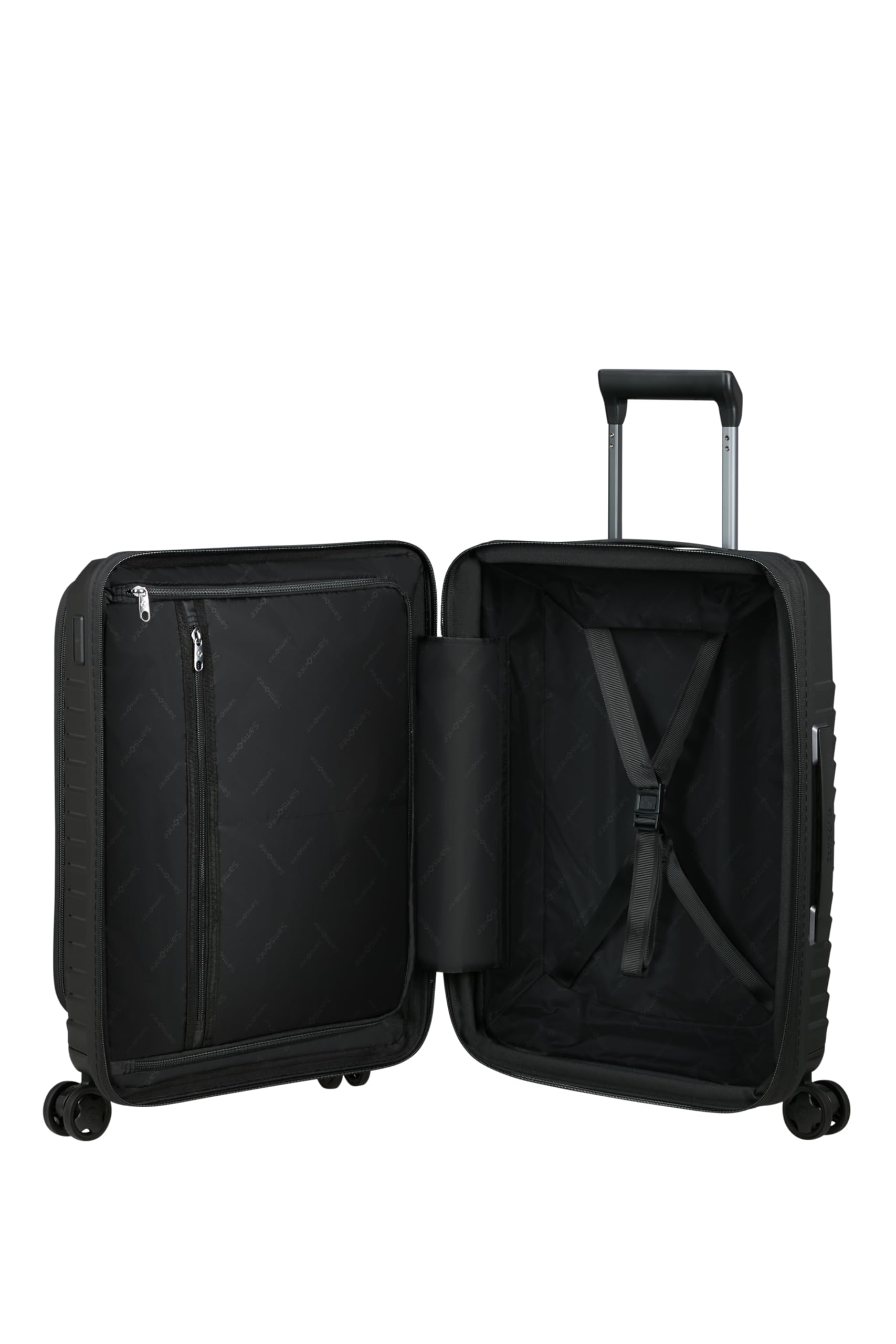 Samsonite Intuo - Spinner M, Expandable Suitcase, 69 cm, 79/87 l, Black (Black)
