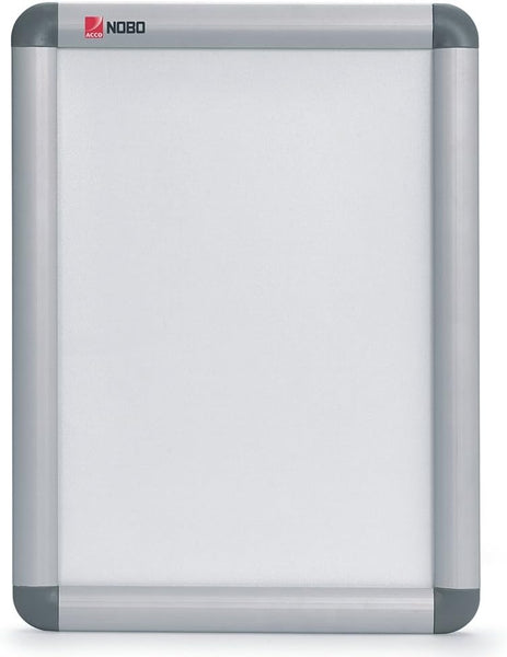 Nobo A3 Poster Frame Sign Holder With Snap Frame, Wall Mounted, Aluminium Trim, Anti-Glare Protective Cover, Premium Plus, Silver, 1902213