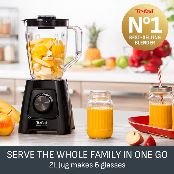 Tefal Blend Up Powerful Mini Blender, Quiet Mode, 8 Auto Programmes, Auto Cleaning Programme, 2 Durable Bottles 0.7L & 0.4L, Smoothies, Protein Shakes, Cocktails, Ice Crush, Hummus, 6 Blades BL19H4G0