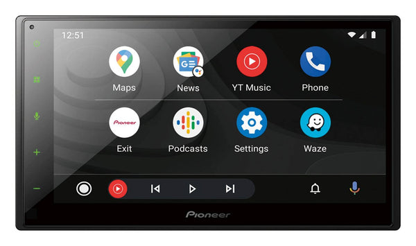 Pioneer SPH-DA160DAB Mechafree 6.8” Capacitive touchscreen multimedia player with Apple CarPlay, Android Auto and USB Mirroring for Android. Bluetooth, DAB/DAB+ Digital Radio, 13-band GEQ.