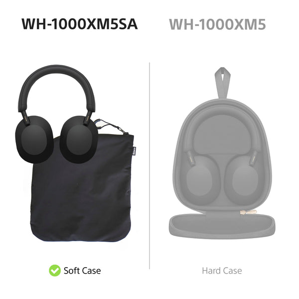 Sony WH-1000XM5 Hard Case Premium Noise Cancelling Wireless Over-Ear Headphones, Bluetooth, Clear Call Quality, Hi-Res Audio, Up to 30hr Battery Life, Includes Hard Case, iOS & Android - Black