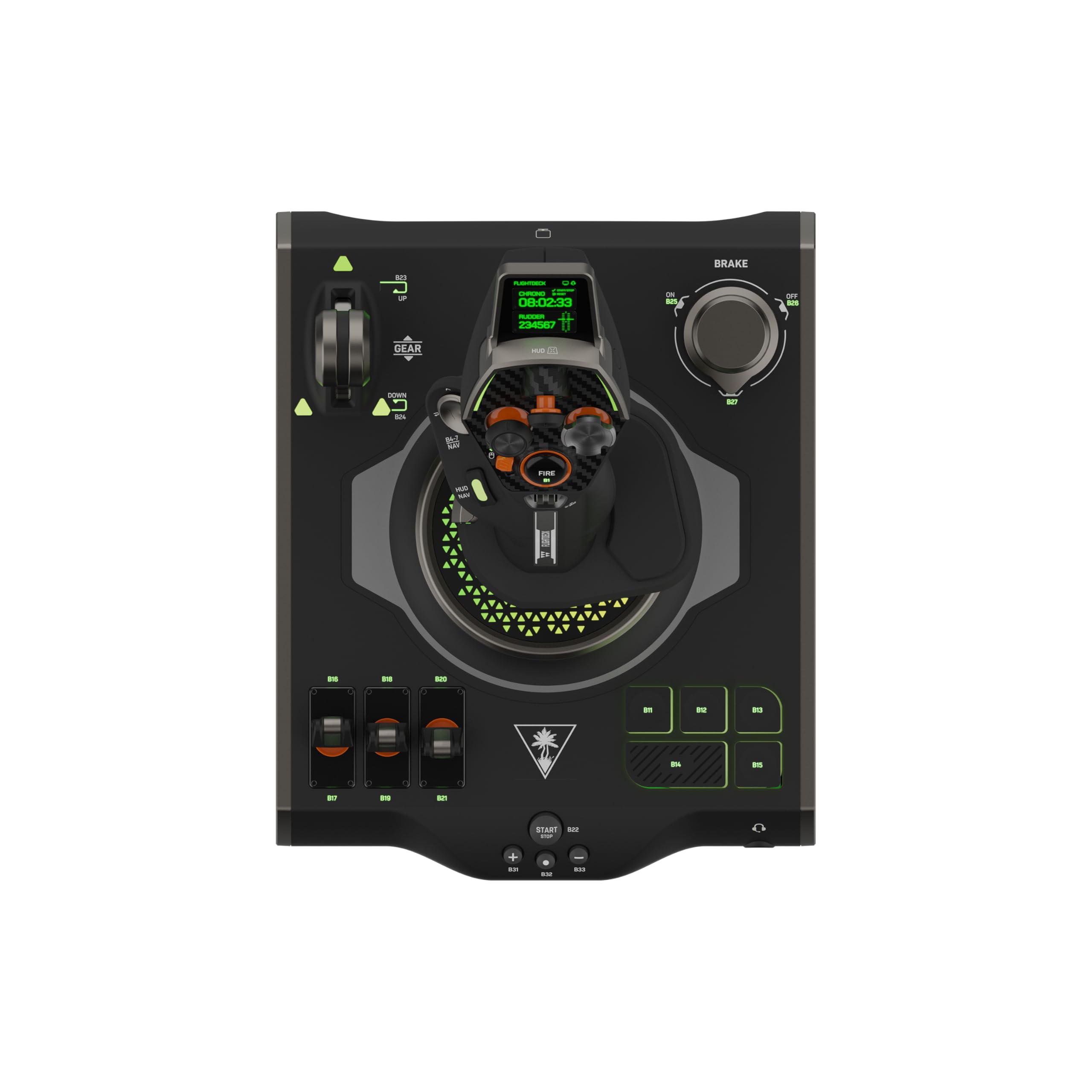 Turtle Beach VelocityOne Flightdeck - Universal HOTAS Simulation Joystick & Throttle with Touch Display, Stick Mounted HUD and Contactless Sensors for Air and Space Combat on Windows 10 & 11