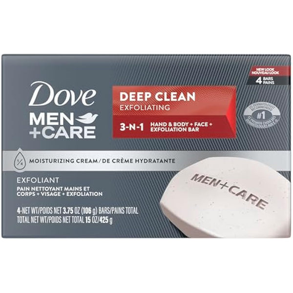 Dove Men Deep Clean Bar Soap - 4 pk.