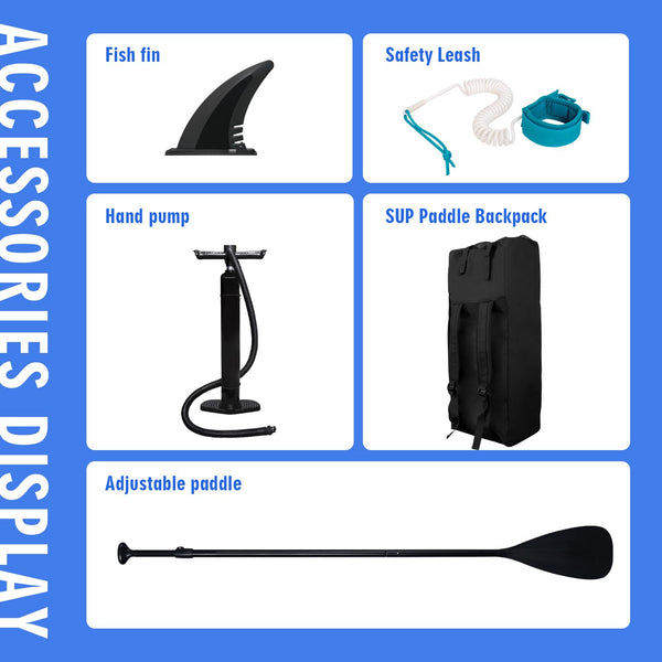 FunWater SUP Inflatable Stand Up Paddle Board 11'6"/11'/10'5" Ultra-Light with Inflatable Board,ISUP Accessories,Three Fins,Adjustable Paddle, Pump,Backpack, Leash,Waterproof Bag