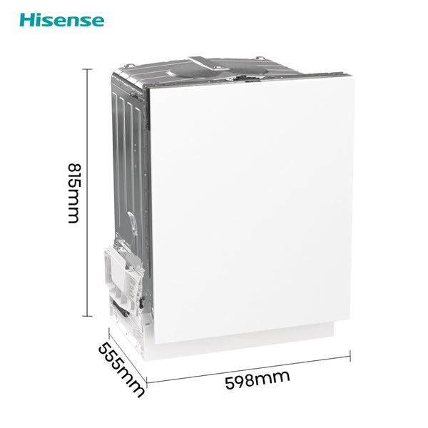 Hisense HS622E90WUK Freestanding Standard Dishwasher 85cm High - E Rated, White, 24 x 23 x 33 inches (L x W x H) [Energy Class E]