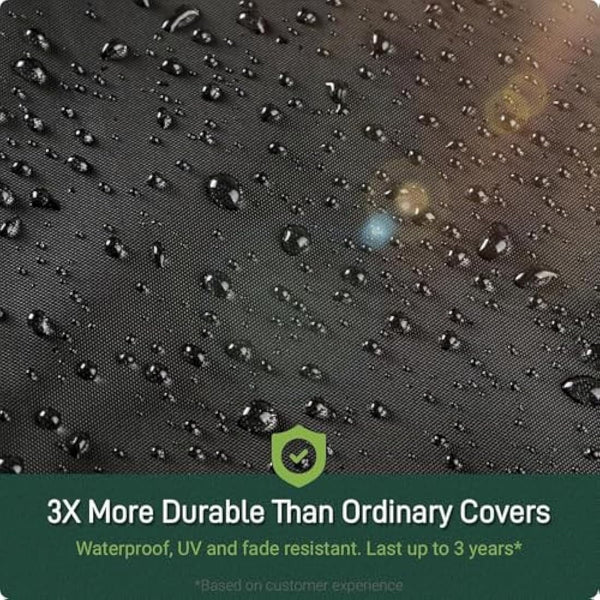 AWNIC 3 Seater Garden Swing Seat Cover Waterproof, 420D Swing Chair Covers Windproof Anti-UV Heavy Duty Fabric Large Outdoor Garden Hammock Cover with Zips 210x125x170cm Black