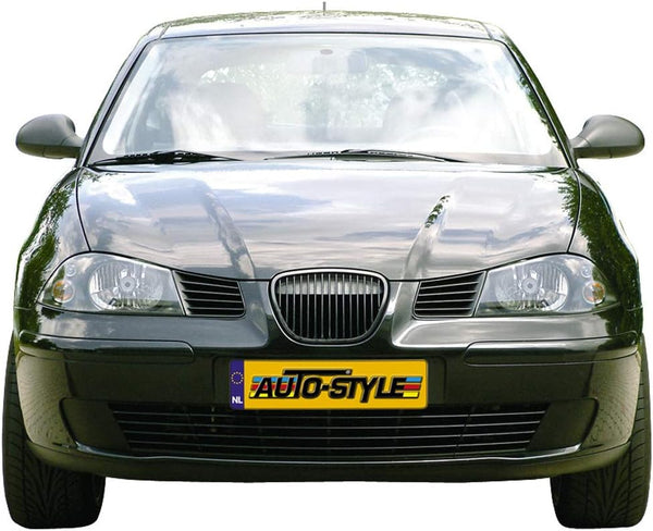 AutoStyle No-Sign Grill compatible with Seat Ibiza/Cordoba 6L 2002-2008 (with black rim)