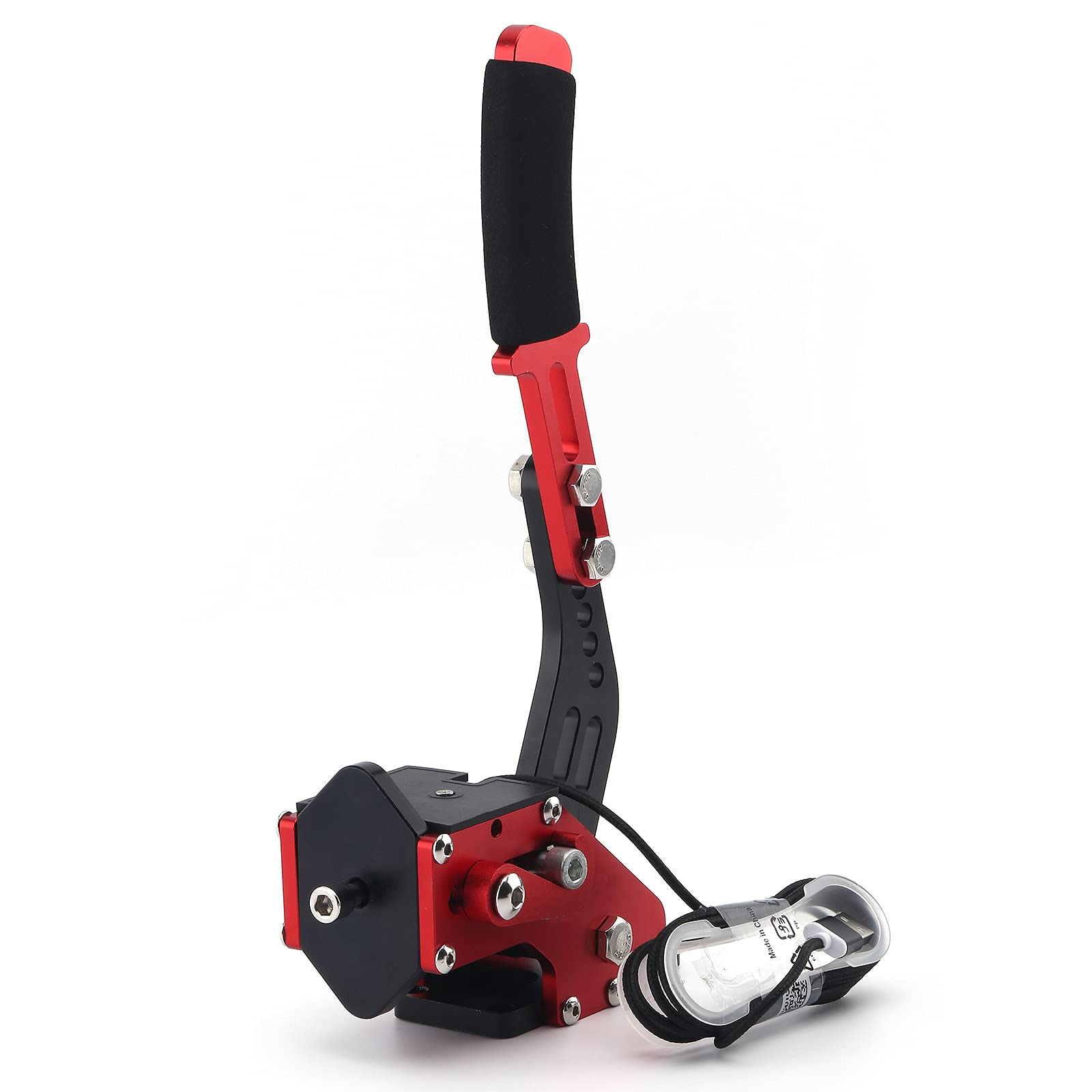 muge racing 64Bit PC USB Handbrake with Clamp for SIM Racing Games Logitech G27 G25 G29 T500 T300 FANATECOSW LFS DIRT RALLY.2, Red