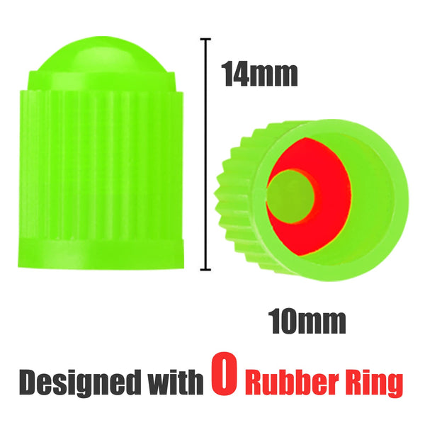 TCPENG® 10PCS Tyre Valve Caps, with O Seal Ring, Universal Stem Dust Covers for SUV, Cars, Bike, Motorcycles, Trucks, Heavy-Duty, Airtight Seal, Screw-On, Easy to Operation (10 Pack Black)