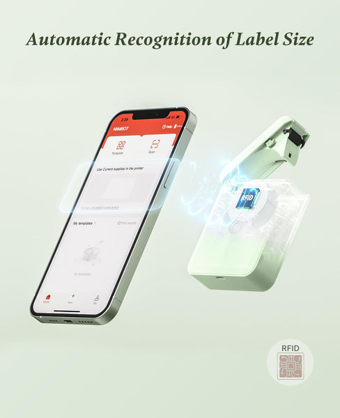 NIIMBOT Label Maker Machine, D110 Upgraded Version Sticker Printer Maker with 1 Roll White Starter Label Paper, Thermal Label Printer for School Office Home Organization