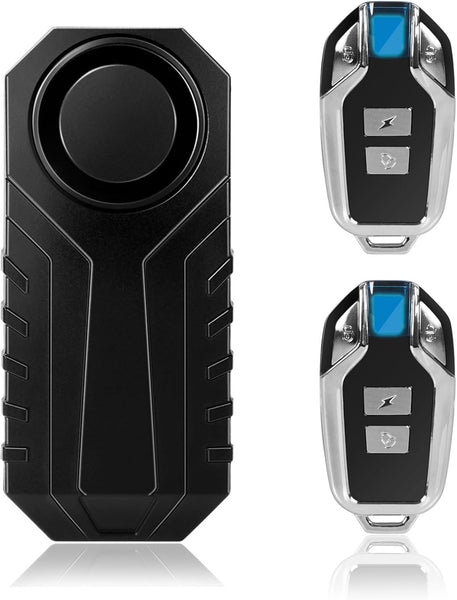 113dB Anti Theft Bike Alarm with Remote, Wireless Security Vibration Bike Alarms for Electric Motorcycle, Motorcycle E-Bike Accessories, Waterproof Car Alarm System with Motion Sensor