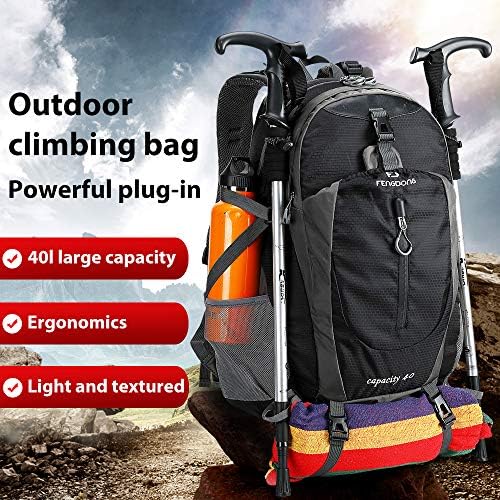 FENGDONG 40L Lightweight Waterproof Backpack for Hiking Camping Travel for Men and Women