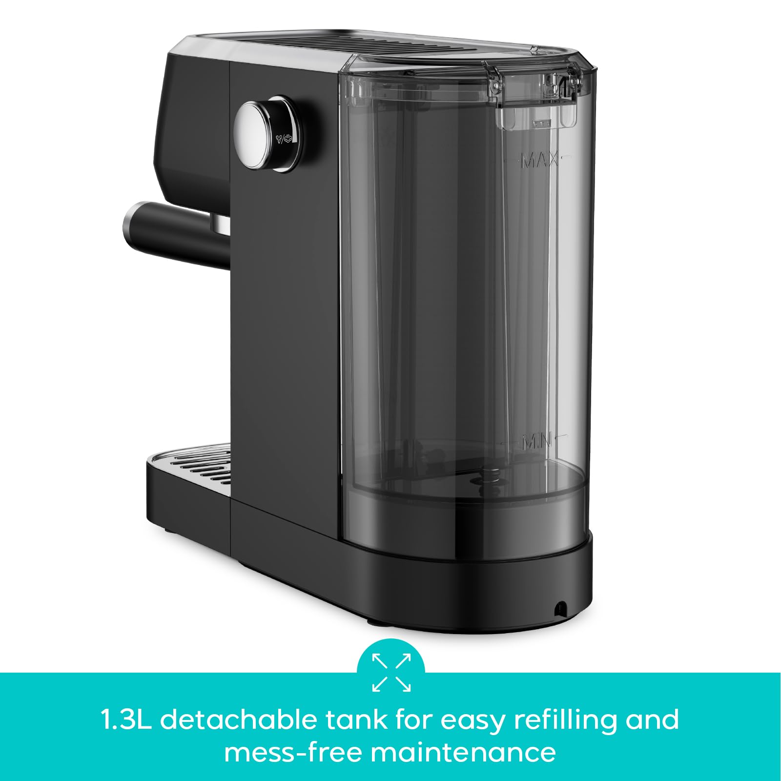 CASABREWS 3700 Essential Espresso Machine 20 Bar, Stainless Steel Cappuccino & Latte Machine with Steam Frother for Home, 1.3L Water Tank, Silver