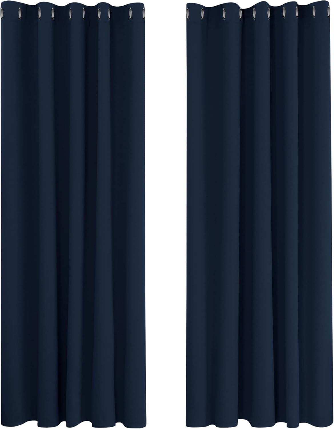 Deconovo Blackout Curtains Eyelet Super Soft Thermal Insulated Ring Top Blackout Curtains for Nursery 46 x 54 Drop Inch Dark Grey 2 Panels