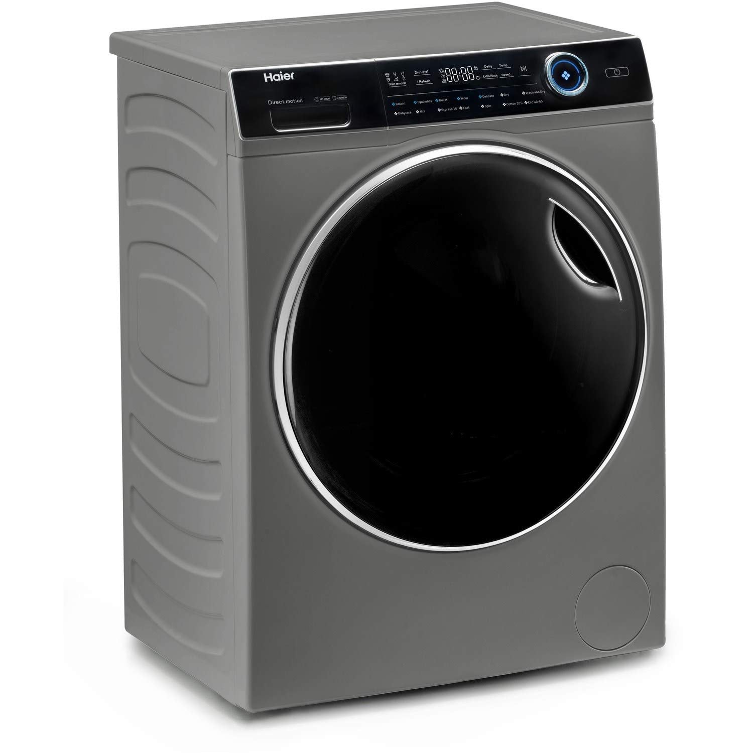 Haier I-Pro Series 7 Plus HWD100-BD14979NU1 Freestanding Washer Dryer, Max. cotton filling capacity 10 kg, 1400 RPM, Direct Motion Motor, Anti-Bacterial Treatment, White, 60x62x85 cm