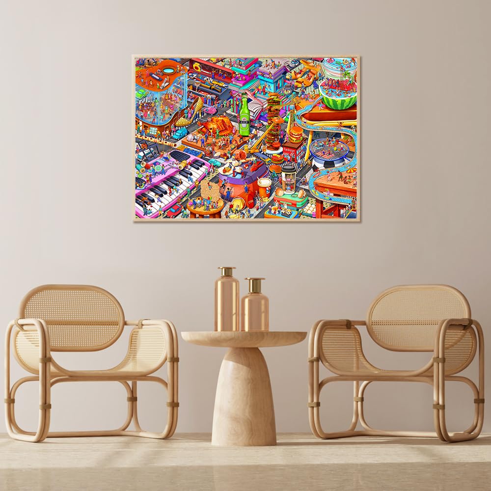 HUADADA Jigsaw Puzzles for Adults 1000 Piece Jigsaw Puzzles for Adults,JigsawPuzzle 1000 Pieces for Adults Challenging Puzzle Games ?Northern Lights in Norway