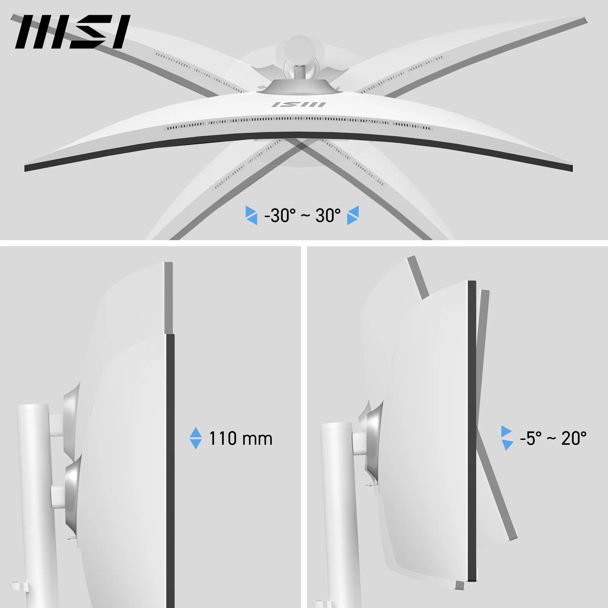 MSI PRO MP273QW E2 27 Inch WQHD Office Monitor - 2560 x 1440 IPS Panel, 100 Hz, Eye-Friendly Screen, Built-in Speakers, Tilt-Adjustable - HDMI 2.0b, DP (1.2a)