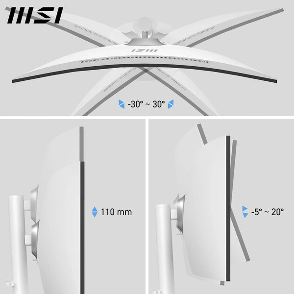 MSI PRO MP273QW E2 27 Inch WQHD Office Monitor - 2560 x 1440 IPS Panel, 100 Hz, Eye-Friendly Screen, Built-in Speakers, Tilt-Adjustable - HDMI 2.0b, DP (1.2a)