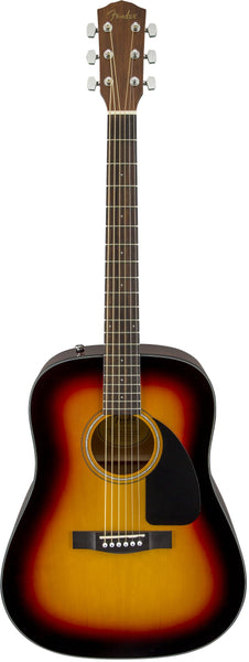 Fender CD-60 Dreadnought V3 DS Acoustic Guitar in Black with Walnut Fretboard, Great for Beginners, Comes with Free Virtual Lessons