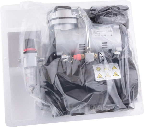 Fengda Airbrush Mini Compressor FD-186 with Powerful Constant Working Pressure/Strong Airflow/3L Air Tank, Regulator, Moisture trap for hobby, food decoration, body tattoo, graphic and so on