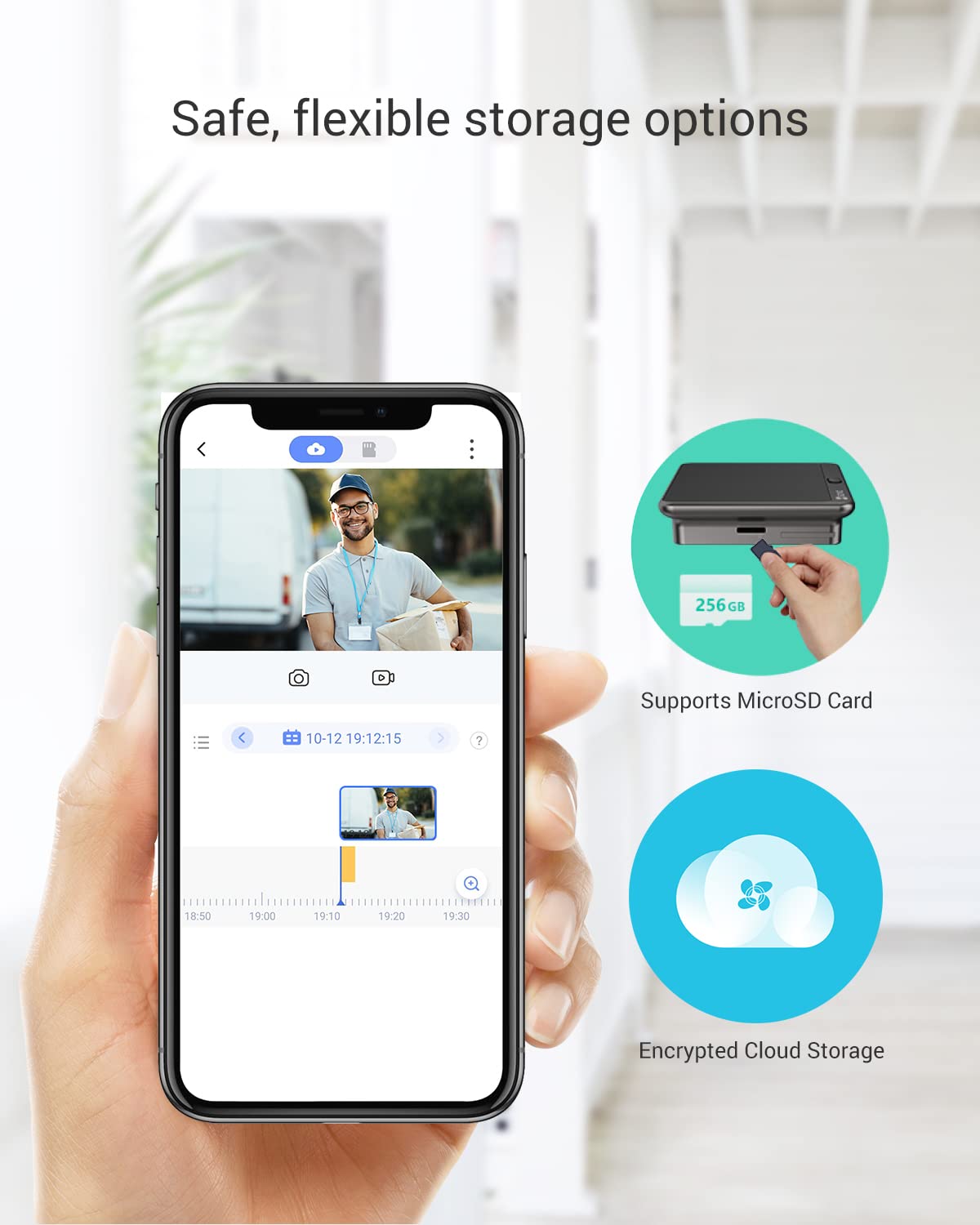 EZVIZ Peephole Camera (Door Viewer Cam) Wireless with 4.3" Monitor, 14–26mm Hole, 35–105mm Door Thickness, 2.4GHz Wi-Fi, 1080P HD Video, APP View, Indoor Colour Screen, No Motion Detection (CP2)