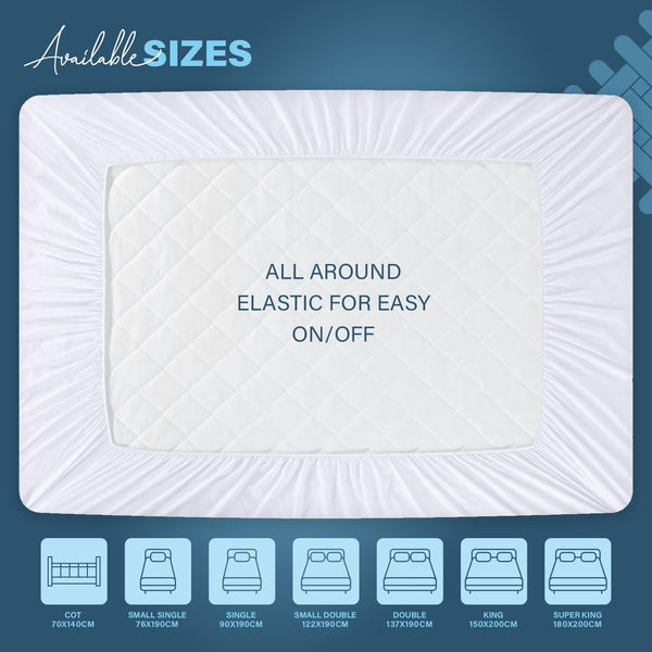 ACRALI HOME Luxury Thick Mattress Topper Double Bed – 4 Inch Extra Thick, Hotel Quality, Quilted and Breathable Topper with Elasticated Corner Straps for Superior Comfort and Fit